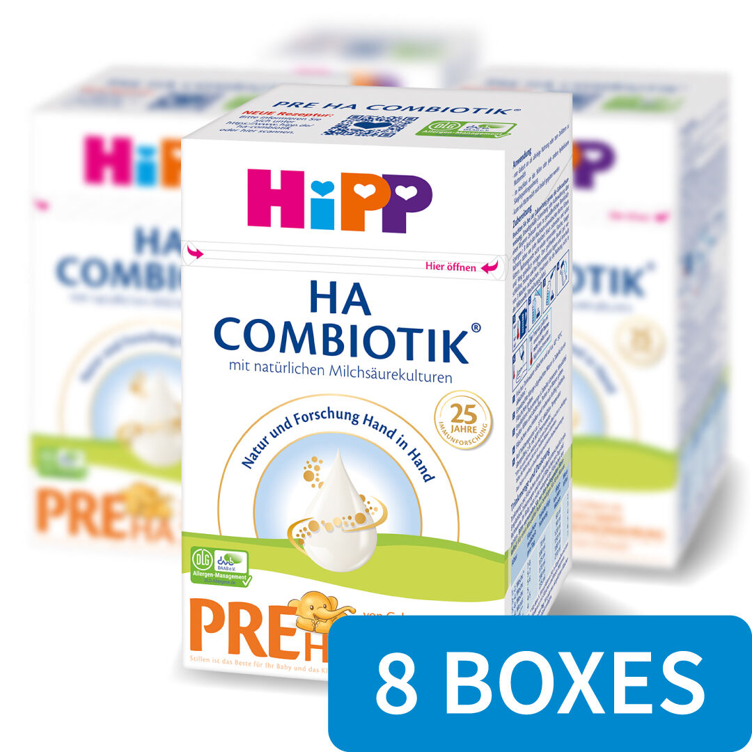 HiPP Hypoallergenic (HA) Infant Formula PRE - 8 Boxes