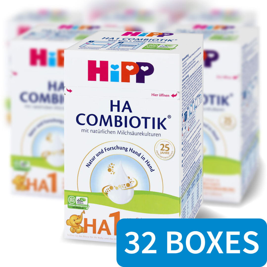 HiPP Hypoallergenic (HA) Infant Formula Stage 1 - 32 Boxes