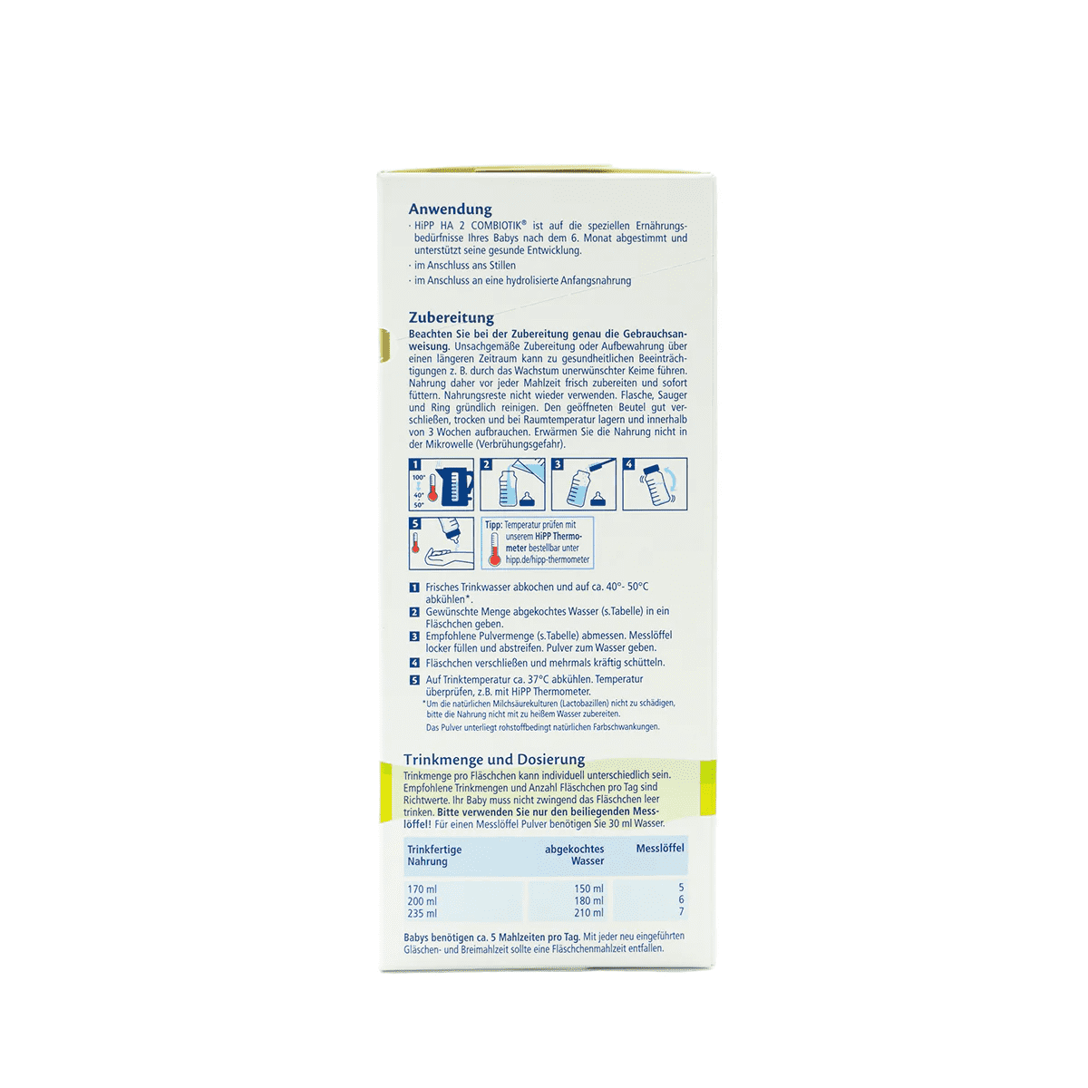HiPP Hypoallergenic (HA) Stage 2 Infant Milk Formula - 8 Boxes