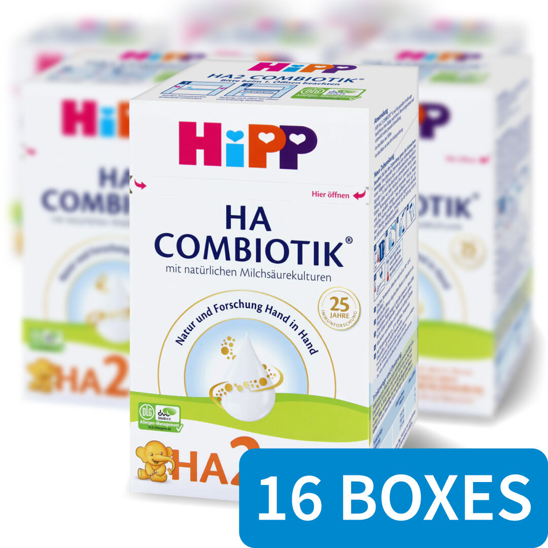 HiPP Hypoallergenic (HA) Stage 2 Infant Milk Formula - 16 Boxes