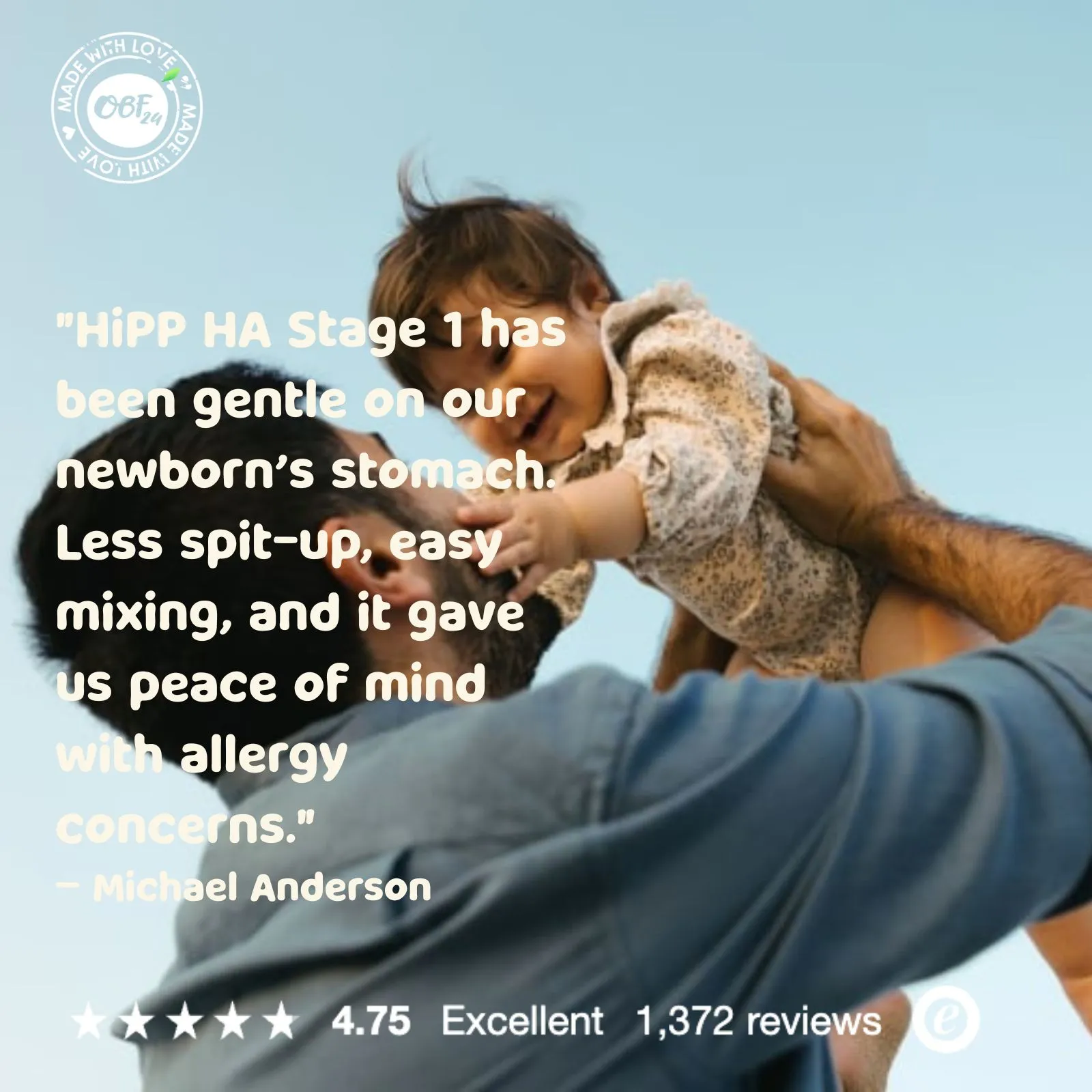 HiPP HA Stage 1 (0-6 Months) Hypoallergenic Infant Formula (600g)