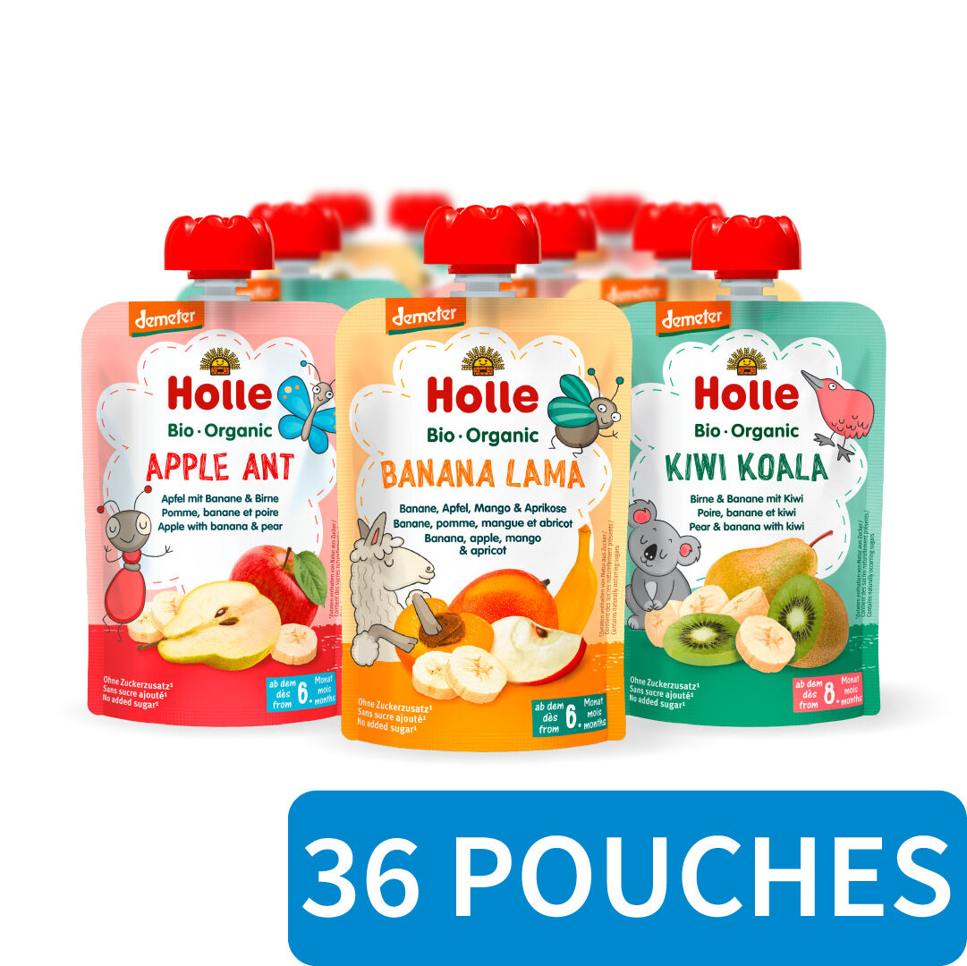 Holle store fruit pouches