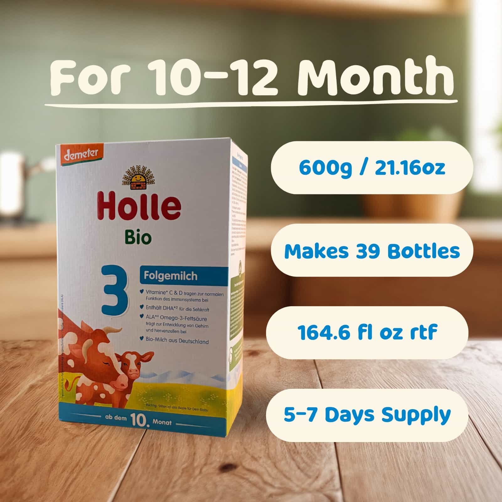 Holle Organic Growing-Up Formula Stage 3 - 8 Boxes